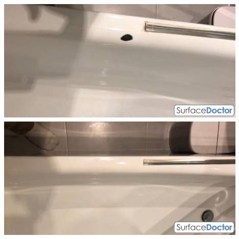 Bath Repair Manchester preparation stage - professional cleaning and surface preparation work being performed by expert technician using specialized tools and equipment in Northern Quarter property